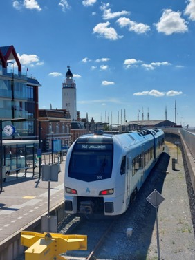 Zugrückfahrt von der Provinz Friesland nach Harlingen